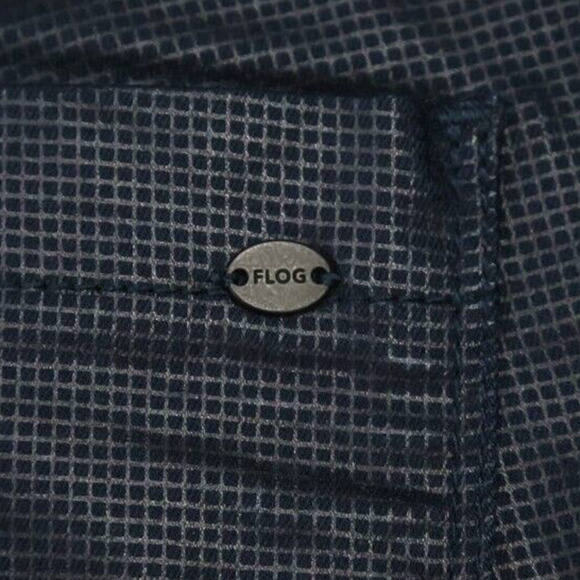 Flogs Size 32 Shely Blue Plaid Pull On Jogger Style Tapered Ankle Cotton Pants - Picture 3 of 7